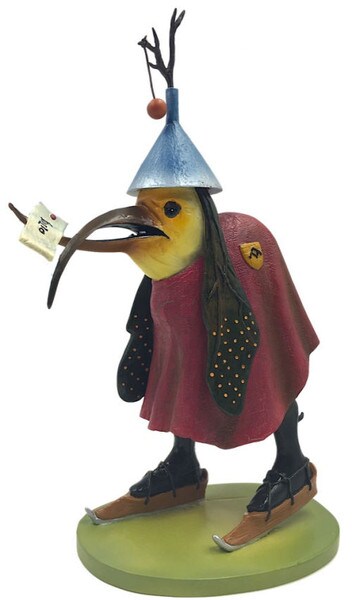 Bosch Bird With Letter From Temptation Sculpture Museum Hat Tin